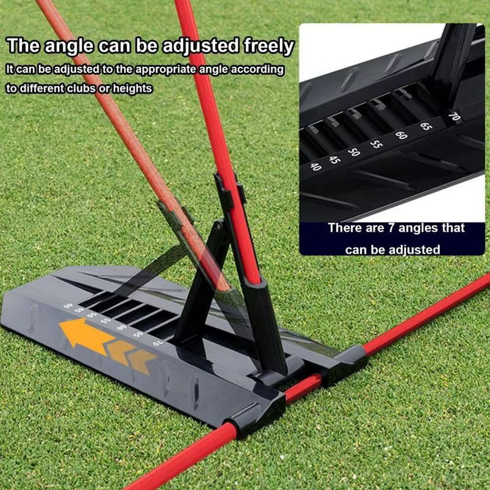 Golf Swing Alignment Rod Trainer Adjustable Practice Plate For Swing Angle Posture Correction And 0