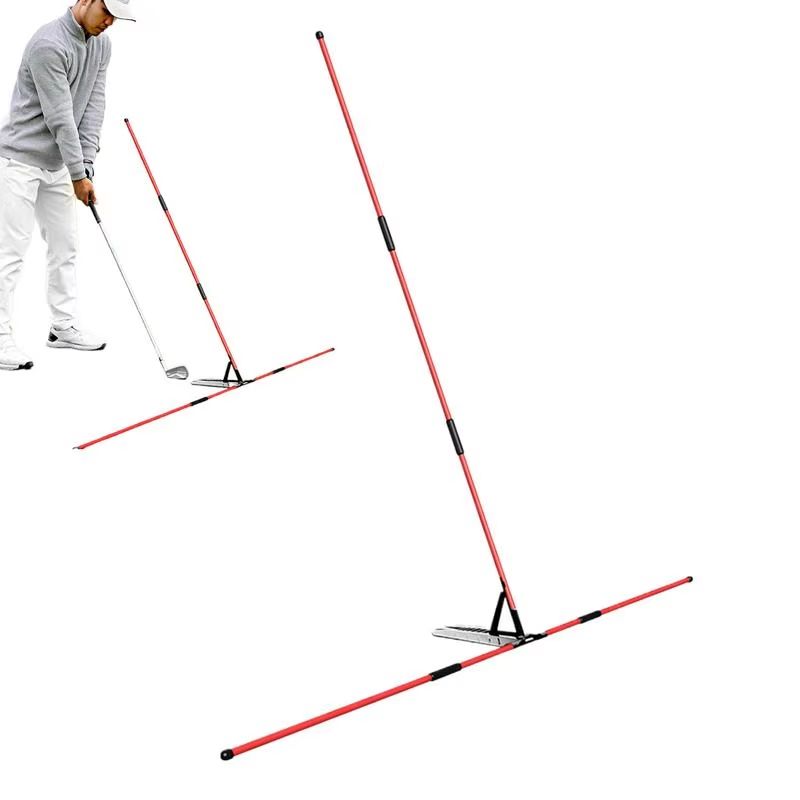 Golf Swing Alignment Rod Trainer Adjustable Practice Plate For Swing Angle Posture Correction And 3