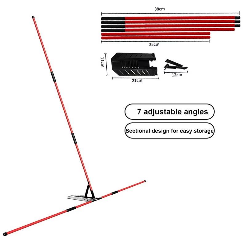 Golf Swing Alignment Rod Trainer Adjustable Practice Plate For Swing Angle Posture Correction And 5