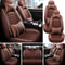 LuxRide PU Leather Car Seat Covers Universal 5Seat Full Set For Sedans And SUVs 9