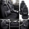 LuxRide PU Leather Car Seat Covers Universal 5Seat Full Set For Sedans And SUVs 2