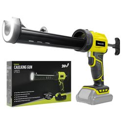 proseal cordless electric caulking gun – 10oz/300ml with 4 speed settings and led light, compatible with dewalt 20v batt