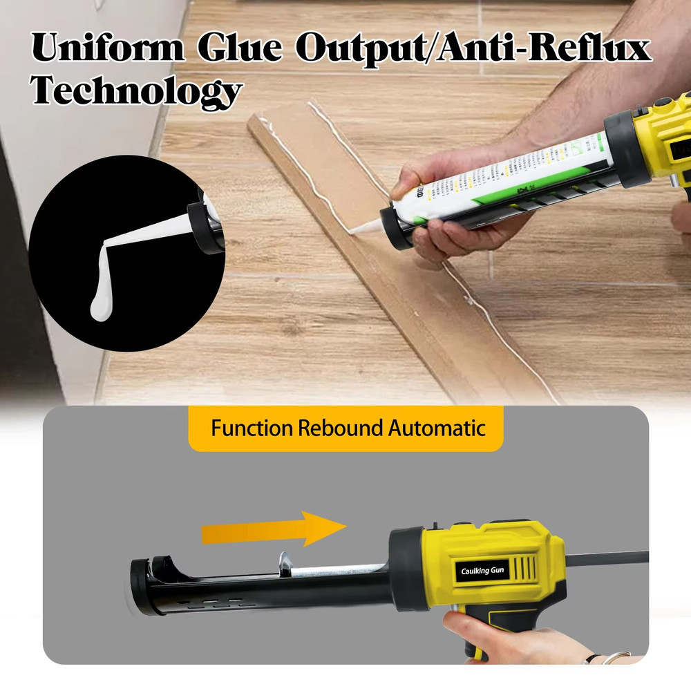 ProSeal Cordless Electric Caulking Gun  10oz300ml With 4 Speed Settings And LED Light Compatible Wi 3