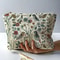 Branch Bird Corduroy Makeup Bag Lightweight Multifunctional Cosmetic Travel Pouch 6