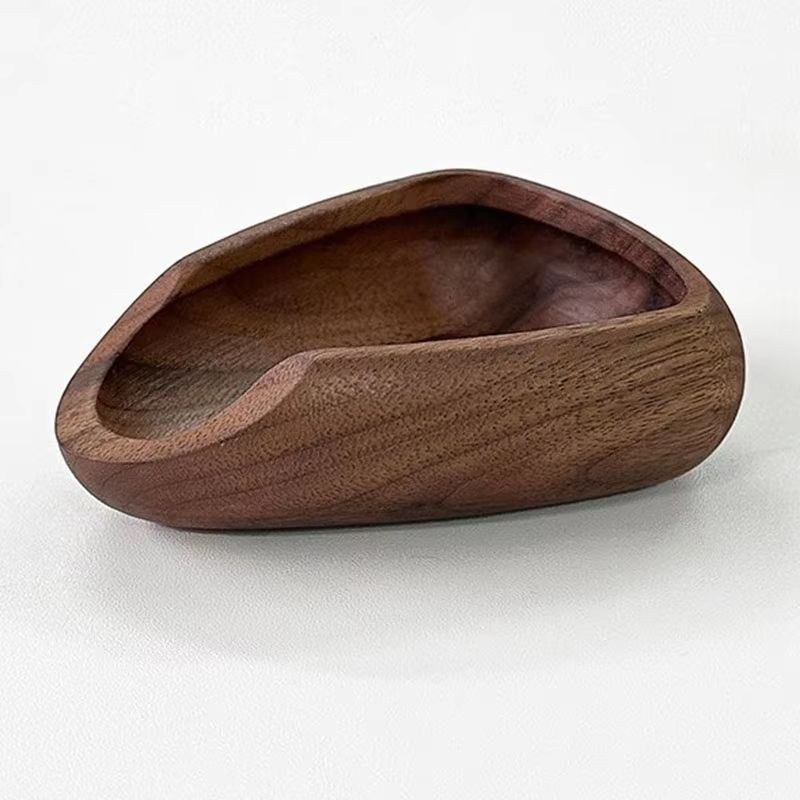 Walnut Coffee Bean Tray Wooden Measuring Scoop Espresso Dose Tea Separator Tool 7