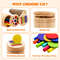 Montessori Wooden Color Sorting Shape Matching Toys Fine Motor Sensory Educational Puzzle For To 5