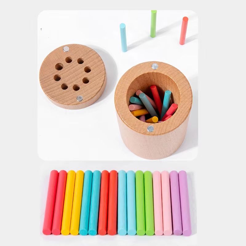 Montessori Wooden Color Sorting Shape Matching Toys Fine Motor Sensory Educational Puzzle For To 6