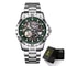 GLENAW Steampunk Skeleton Automatic Mens Watch Luxury Mechanical Watch With Luminous Waterproof De 8