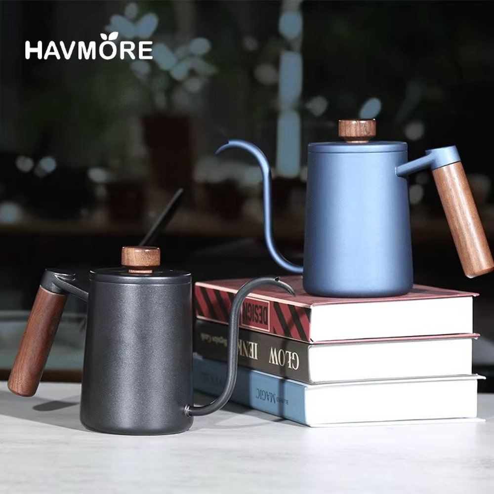 Premium 304 Stainless Steel Gooseneck Coffee Kettle 600ml Barista Espresso Pour Over Teapot 0