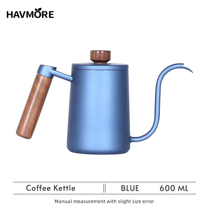 Premium 304 Stainless Steel Gooseneck Coffee Kettle 600ml Barista Espresso Pour Over Teapot 7