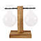 Creative Glass Bulb Vase With Wooden Stand Hydroponic Plant Container For Home Tabletop Decor 6