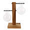 Creative Glass Bulb Vase With Wooden Stand Hydroponic Plant Container For Home Tabletop Decor 7