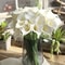 10Pcs White Calla Lily Artificial Flowers Real Touch PU Wedding Bouquet Home Decor 1