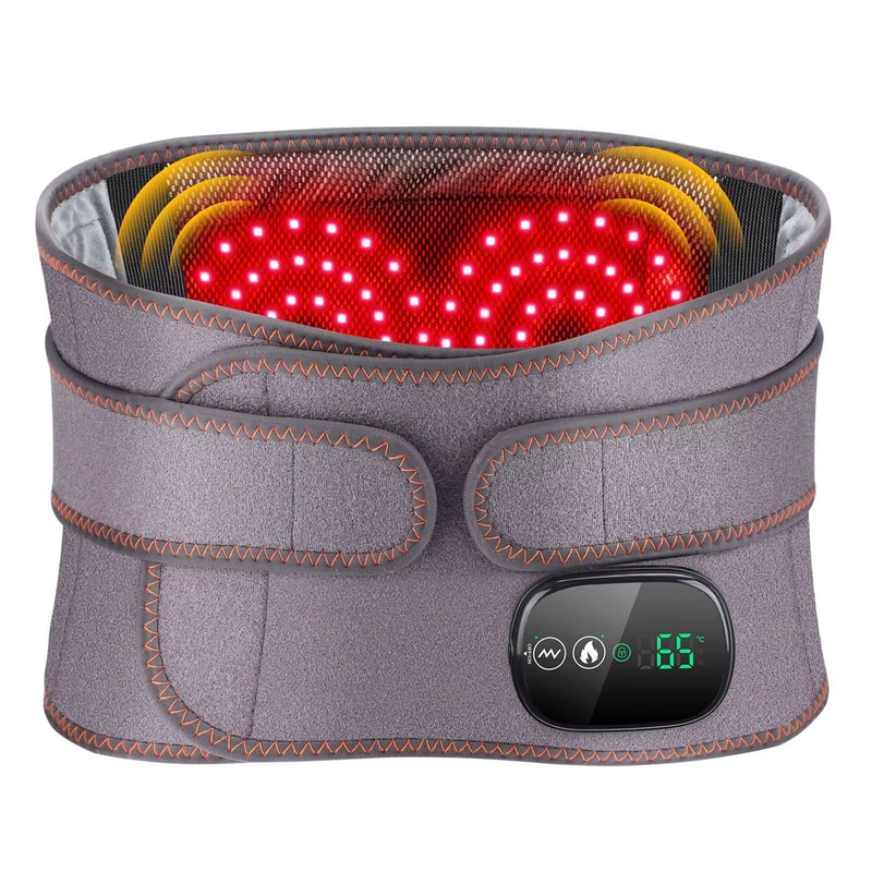 Electric Heating Waist Massager Belt Vibration Hot Compress Adjustable Back Support 6