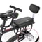 Bike Child Seat With Backrest PU Leather Bicycle Rear Rack Cushion For Kids 0