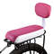 Bike Child Seat With Backrest PU Leather Bicycle Rear Rack Cushion For Kids 9