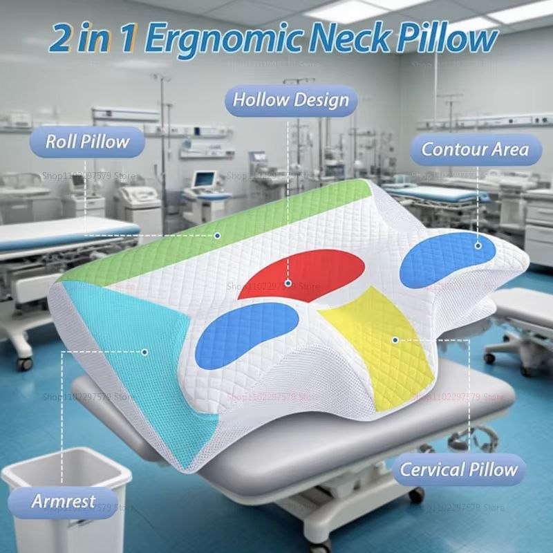 Memory Foam Cervical Pillow Orthopedic Neck Support For Side Back Sleepers 2