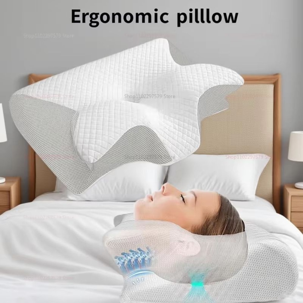 Memory Foam Cervical Pillow Orthopedic Neck Support For Side Back Sleepers 5
