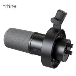 fifine k688 usb/xlr dynamic microphone – studio-quality recording with shock mount & touch mute