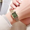 Womens Minimalist Square Quartz Watch Fashion Sports Silicone Strap Timepiece 6