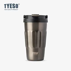 tyeso stainless steel coffee mug – vintage insulated travel cup for hot & cold drinks