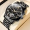 OLEVS Automatic Mechanical Mens Watch Waterproof Stainless Steel Skeleton Business Wristwatch 12