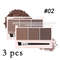 3Color Brow Powder Set With Brush LongLasting Natural Eyebrow Makeup Kit 9