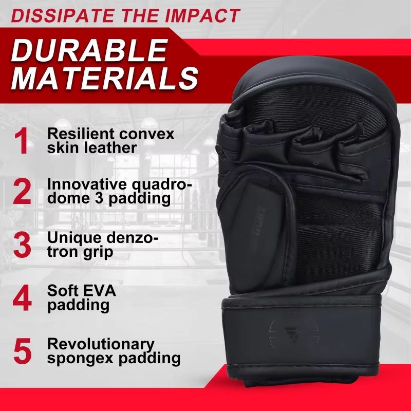 Professional PU Leather MMA Boxing Gloves Durable Training Gloves For Muay Thai Karate Martial Ar 2