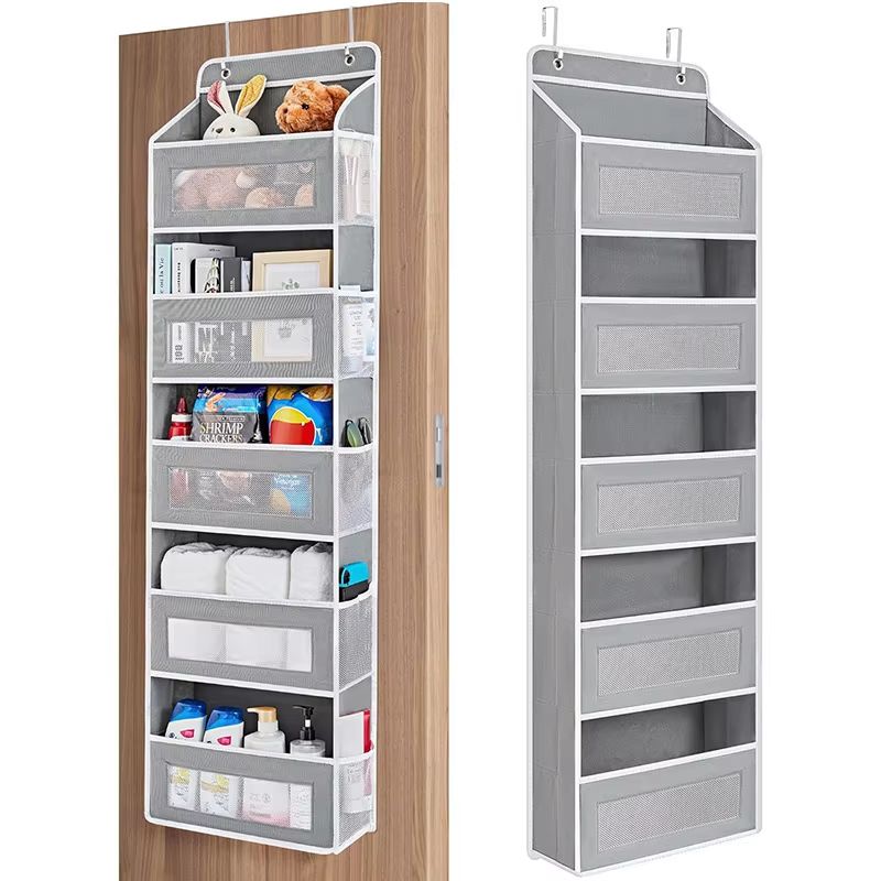 5Shelf Hanging Storage Organizer Behind Door Space Saver With Large Pockets For Bedroom Bathroom 0