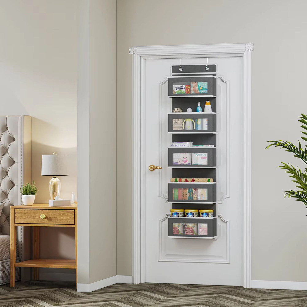 5Shelf Hanging Storage Organizer Behind Door Space Saver With Large Pockets For Bedroom Bathroom 2