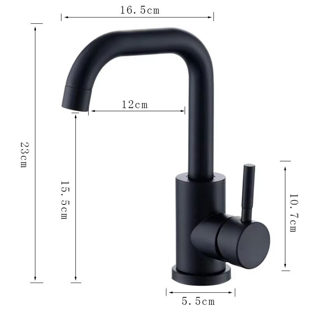 304 Stainless Steel Bathroom Basin Faucet 360 Rotating Hot And Cold Mixer Tap With Single Handle 1