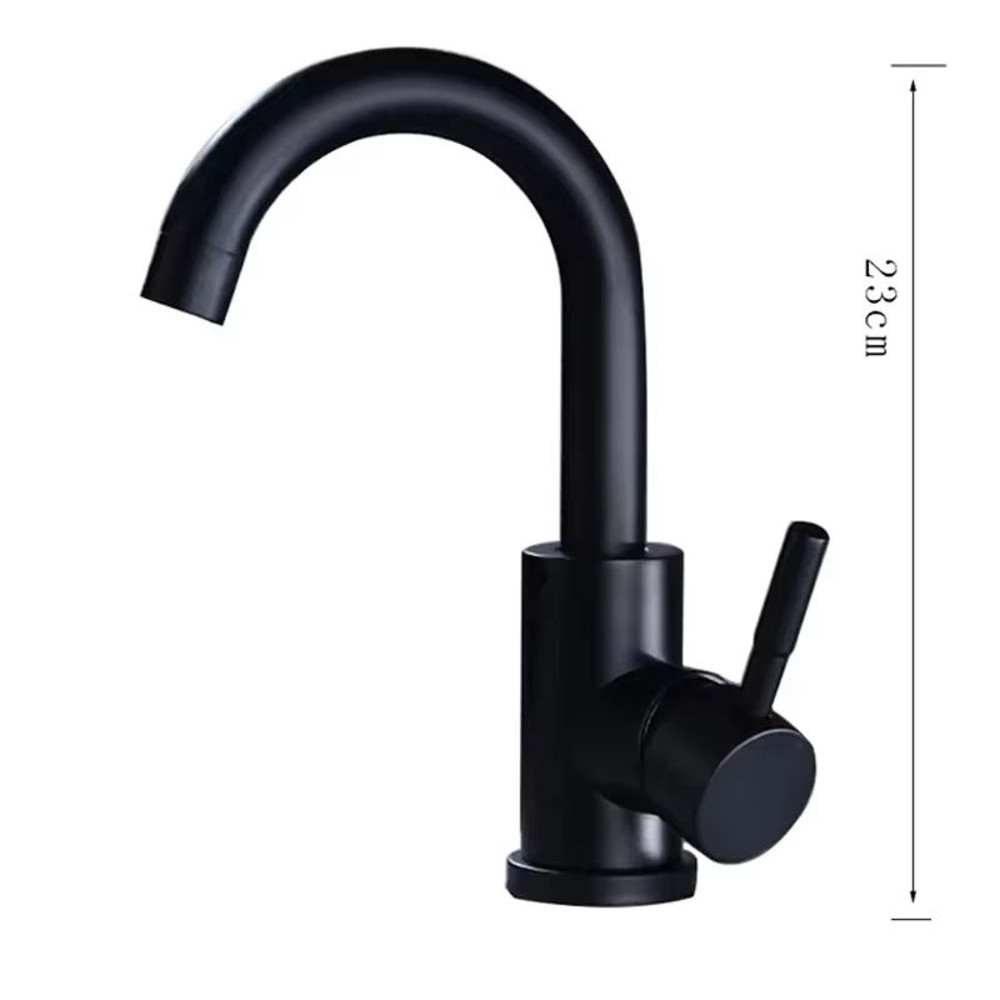 304 Stainless Steel Bathroom Basin Faucet 360 Rotating Hot And Cold Mixer Tap With Single Handle 2