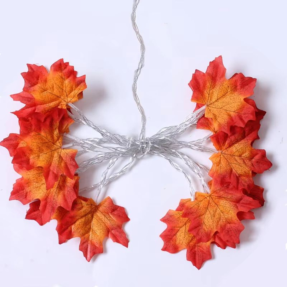 LED Maple Leaf String Lights 2M3M6M Artificial Leaf Garland Lantern For Christmas Halloween Home 7