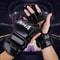 Professional HalfFinger Boxing Training Gloves Leather Padded Gloves For Sandbag MMA Sanda Practi 0