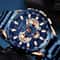 CURREN Mens Chronograph Watch Stainless Steel Sport Wristwatch With Big Dial Luminous Hands 5