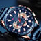CURREN Mens Chronograph Watch Stainless Steel Sport Wristwatch With Big Dial Luminous Hands 5