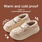 Womens Waterproof Winter Cotton Slippers Warm NonSlip Indoor Outdoor House Shoes For Couples 11
