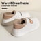 Womens Waterproof Winter Cotton Slippers Warm NonSlip Indoor Outdoor House Shoes For Couples 2