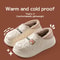 Womens Waterproof Winter Cotton Slippers Warm NonSlip Indoor Outdoor House Shoes For Couples 6
