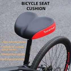 widened noseless bicycle seat cushion – comfortable shock-absorbing mountain bike saddle for men & women