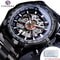Forsining Luxury Skeleton Watch Stainless Steel Mechanical Mens Wristwatch With Waterproof Sport D 11