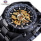 Forsining Luxury Skeleton Watch Stainless Steel Mechanical Mens Wristwatch With Waterproof Sport D 13