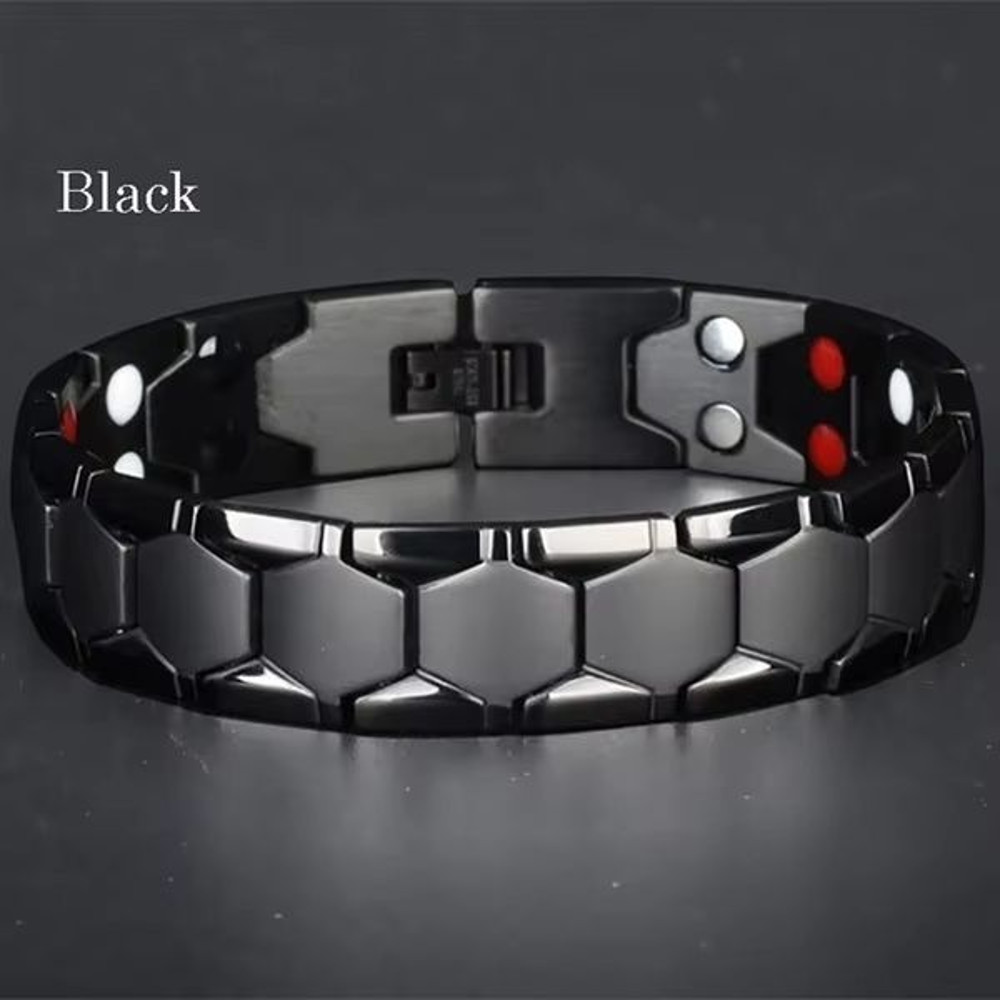 Vintage Copper Magnetic Bracelet For Men Pain Relief Therapy Link Chain With Double Row Magnets 17
