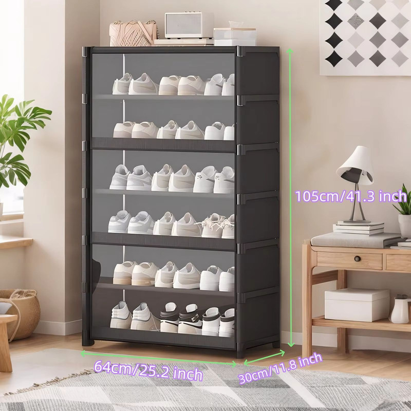 MultiLayer Shoe Storage Cabinet Dustproof Shoe Rack Organizer With Clear Lid SpaceSaving Design 9