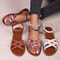 Womens Summer Flat Sandals Roman Strap Sandals With NonSlip Rubber Sole For Daily Comfort 5