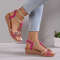 Womens Bohemian Wedge Sandals Rhinestone Platform Summer Sandals With Peep Toe Design 3