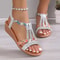 Womens Bohemian Wedge Sandals Rhinestone Platform Summer Sandals With Peep Toe Design 4