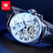 OLEVS 7013 Luxury Automatic Mechanical Watch For Men Moon Phase Skeleton Flywheel Waterproof 2