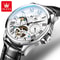 OLEVS 7013 Luxury Automatic Mechanical Watch For Men Moon Phase Skeleton Flywheel Waterproof 6