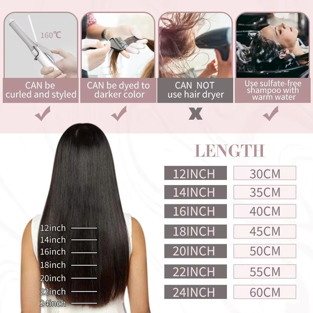 Ugeat TapeIn Hair Extensions  100 Real Brazilian Remy Human Hair Seamless Skin Weft For Natural Str 3